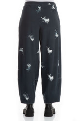 Loose Abstract Print Jersey Cotton Trousers 2