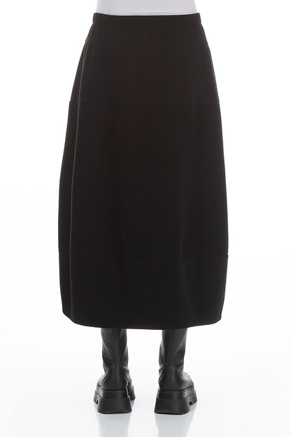 Loose Black Cotton Jersey Skirt 2
