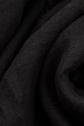 Loose Black Gauze Linen Shirt 6