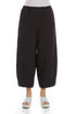 Loose Black Pure Linen Trousers 1