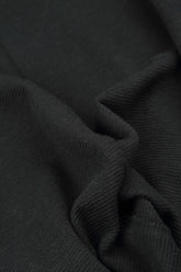 Loose Black Rib Cotton Wool Dress 5