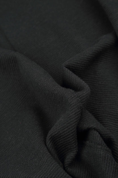 Loose Black Rib Cotton Wool Dress 5