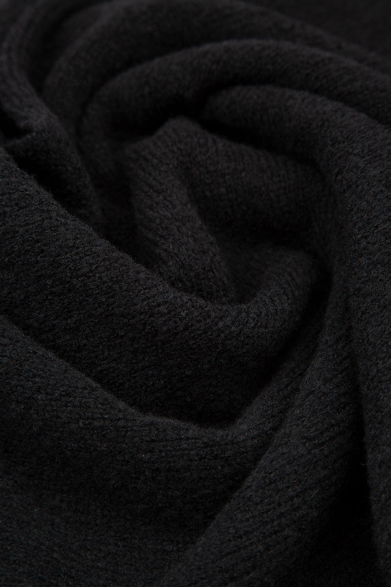 Loose Boxy Black Wool Cardigan 5
