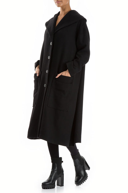 Black Light Wool Swing Coat 5