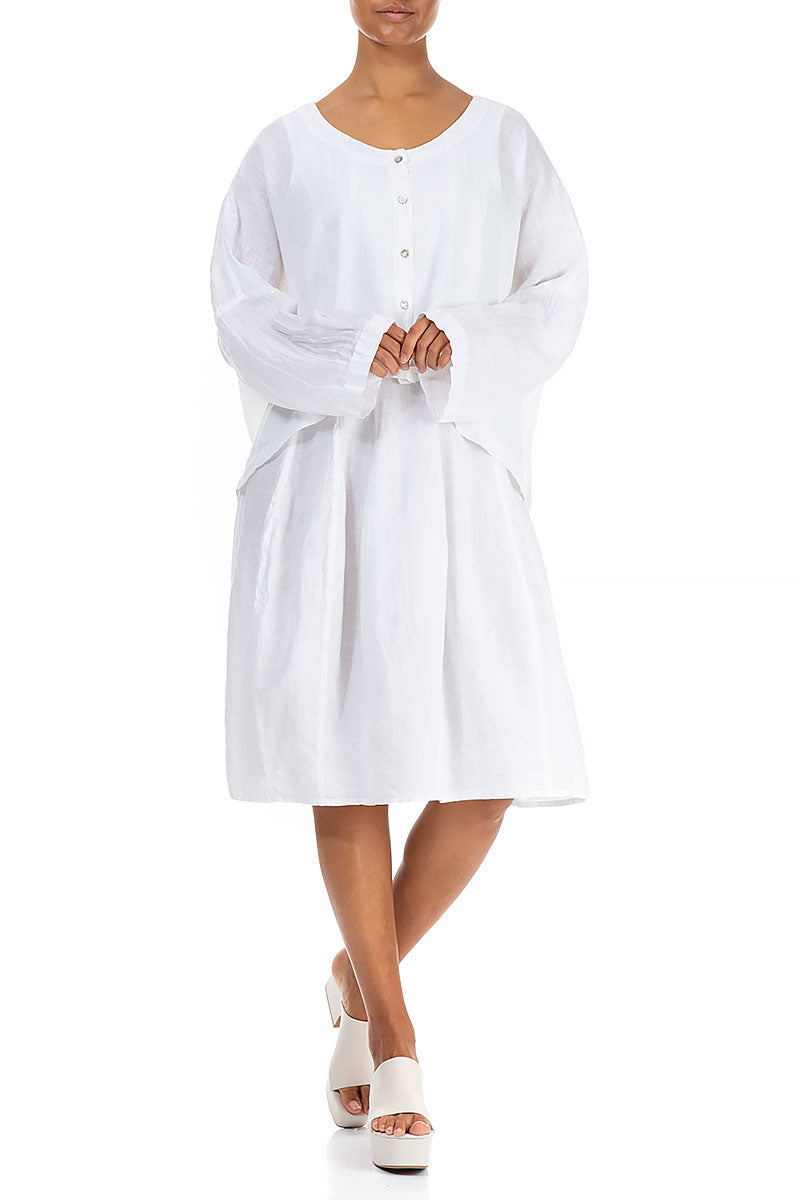 Loose White Linen Jacket 4