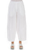 Loose Wider White Linen Trousers 1