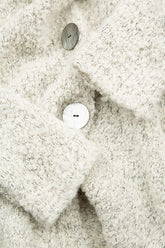 Mélange Ivory Alpaca Wool Cardigan 5