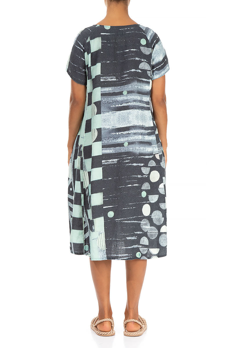 Midi A-line Moonlight Linen Dress 2