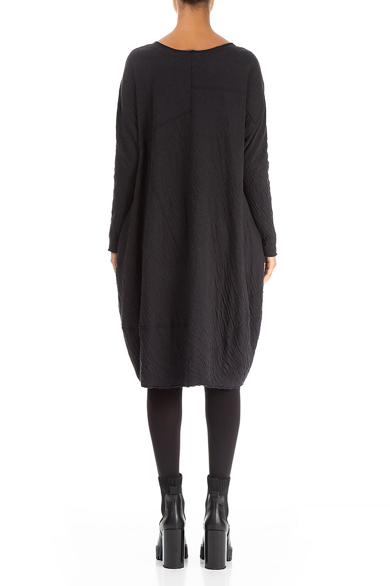 Balloon Grey Wavy Cotton Midi Dress 2