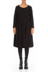 Midi Black Cotton Jersey Dress 1
