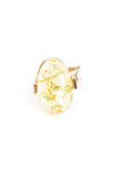 Oval Clear Amber Ring 2