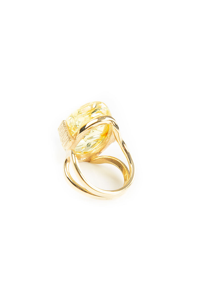 Oval Clear Amber Ring 4
