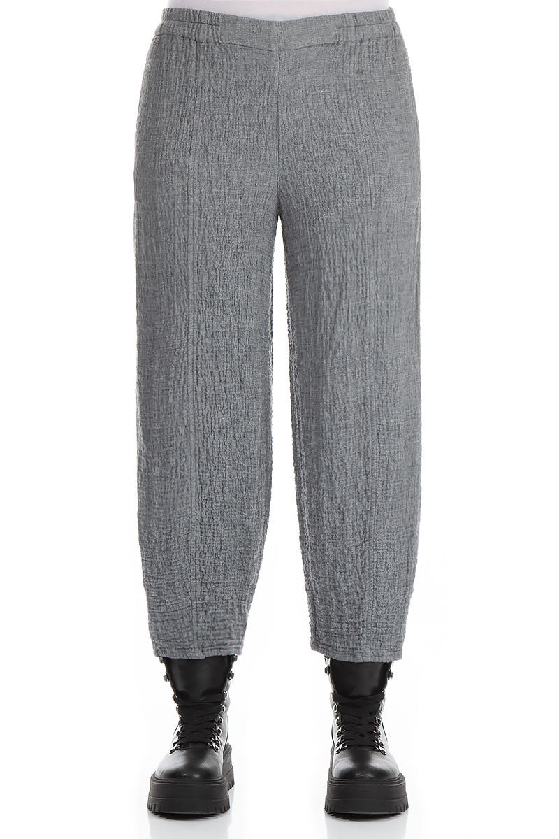 Pencil Grey Wool Trousers 1