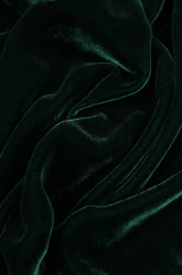Loose Pine Green Silk Velvet Tunic 5