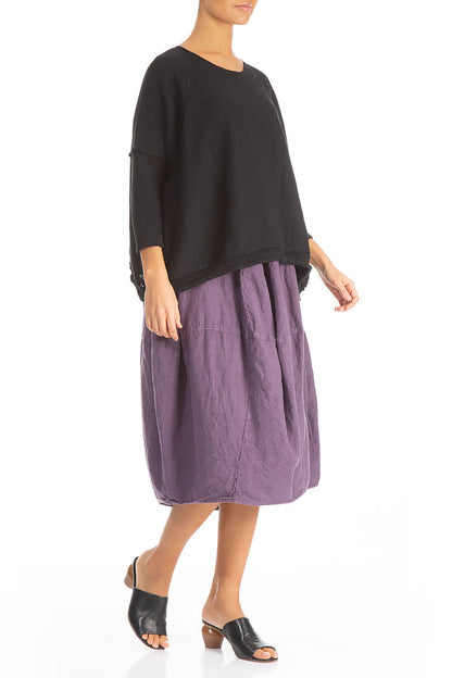 Pinhole Lines Décor Black Linen Jumper 4