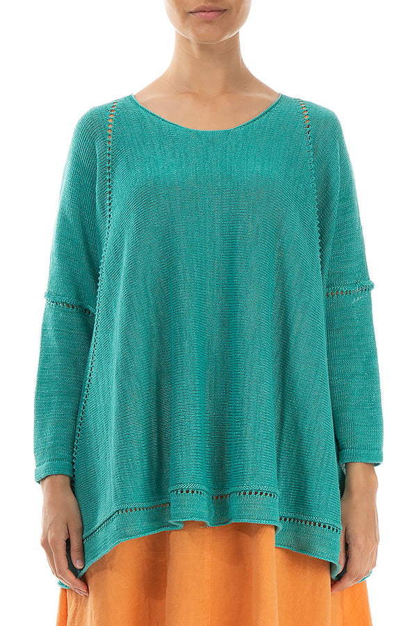 Pinhole Lines Décor Ocean Linen Jumper 1