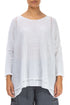 Pinhole Lines Décor White Linen Jumper 1