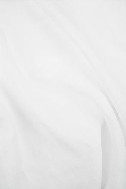 Strappy Pure White Linen Dress 5
