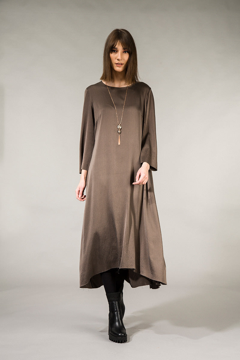 Raw Trims Ash Silk Dress 5
