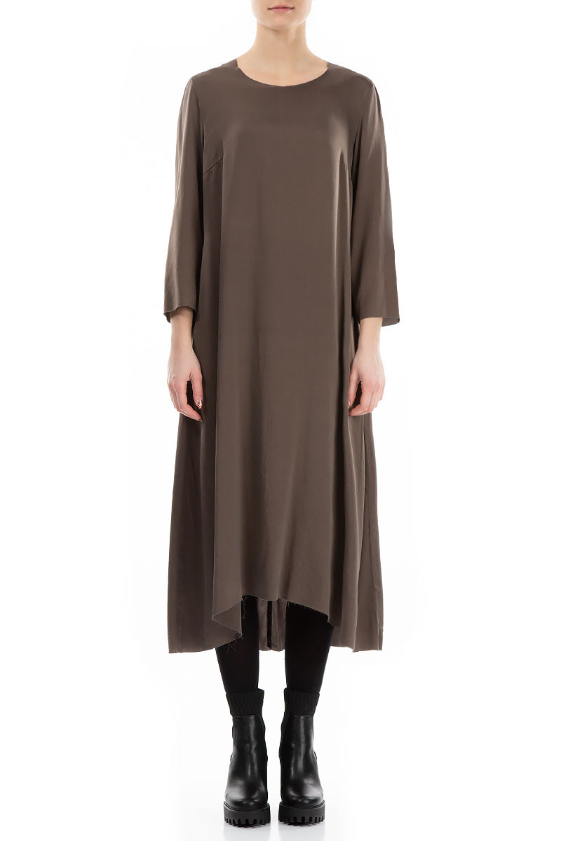 Raw Trims Ash Silk Dress 1