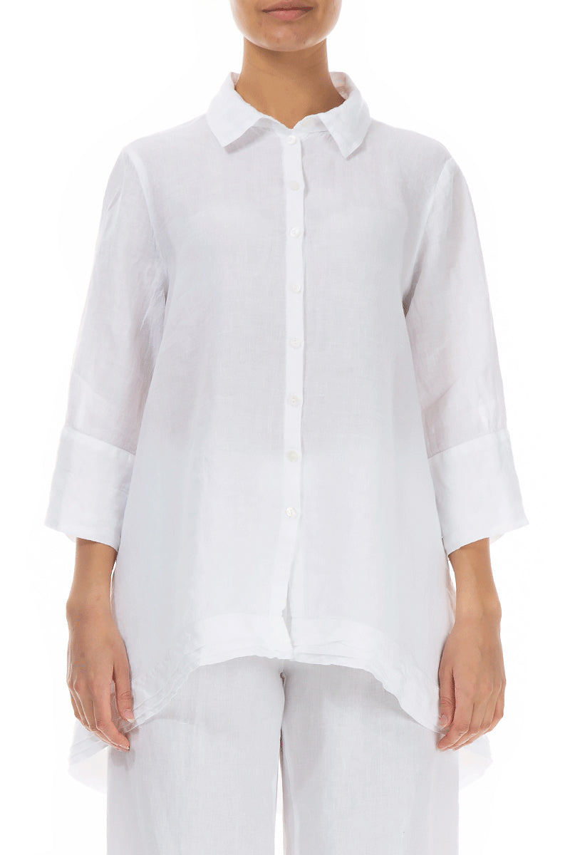 Relaxed White Linen Shirt 1