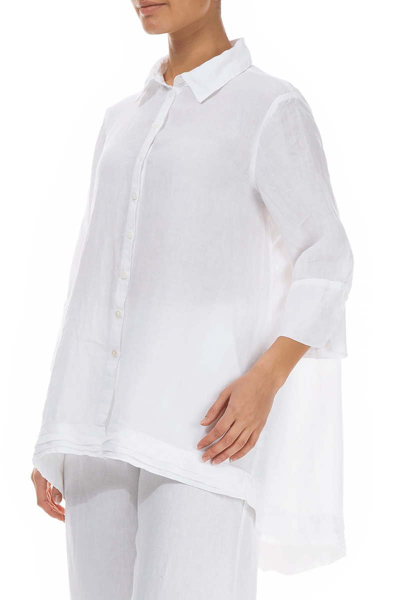 Relaxed White Linen Shirt 3