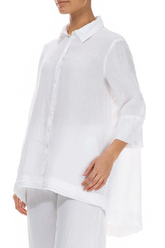 Relaxed White Linen Shirt 3
