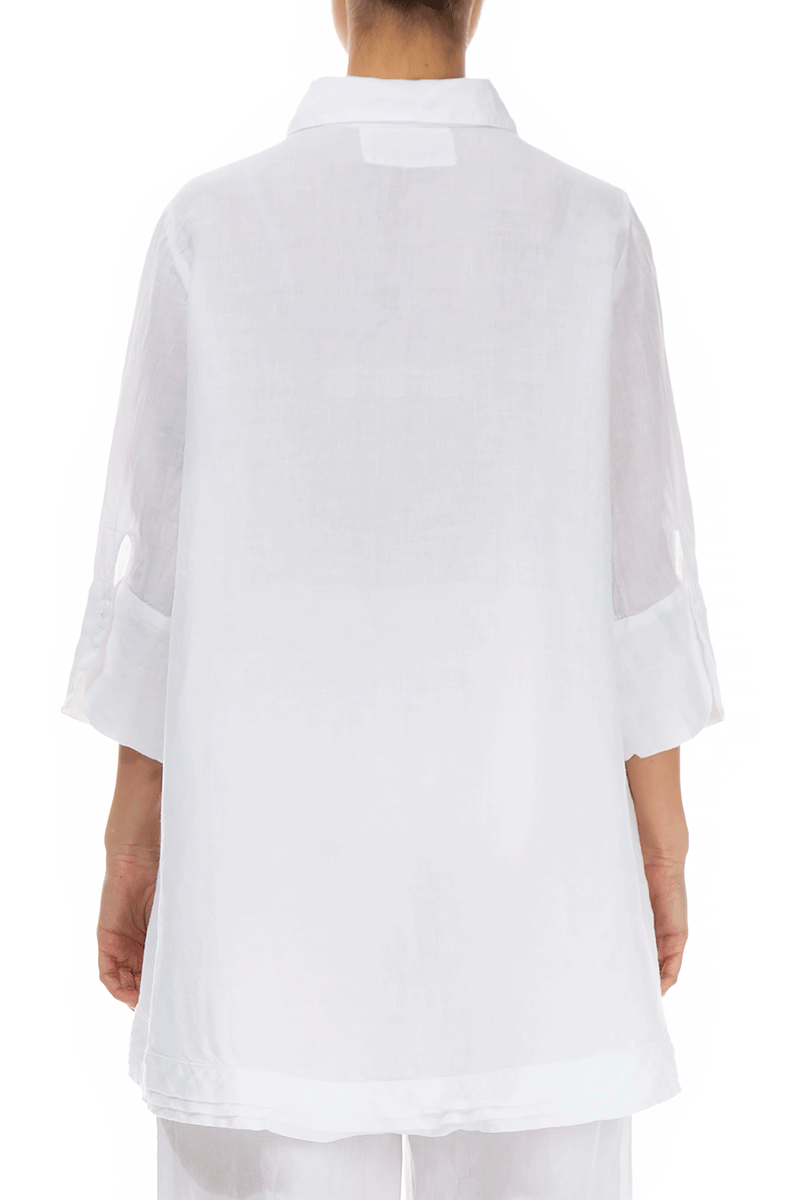 Relaxed White Linen Shirt 2