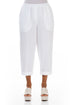 Roll Up White Linen Trousers 1