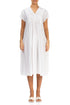 Romantic White Silk Bamboo Midi Dress 1