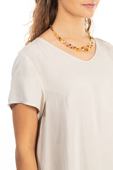 Round Amber Bead Necklace 2