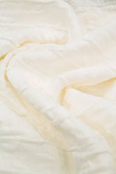 Flared Crinkled Off White Silk Shirt 6
