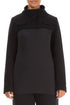 Short Cowl Neck Black Cotton Jersey Jacket 1