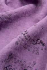 Short Sleeves Lavender Blossom Linen Dress 6