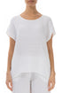 Short Sleeves White Linen Blouse 1