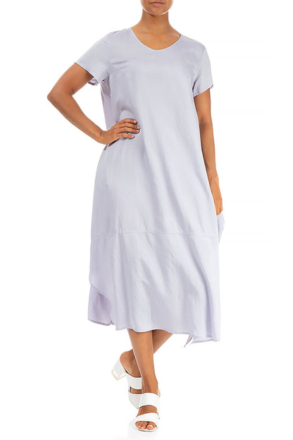 Single Pocket Lavender Silk Bamboo Dress 4
