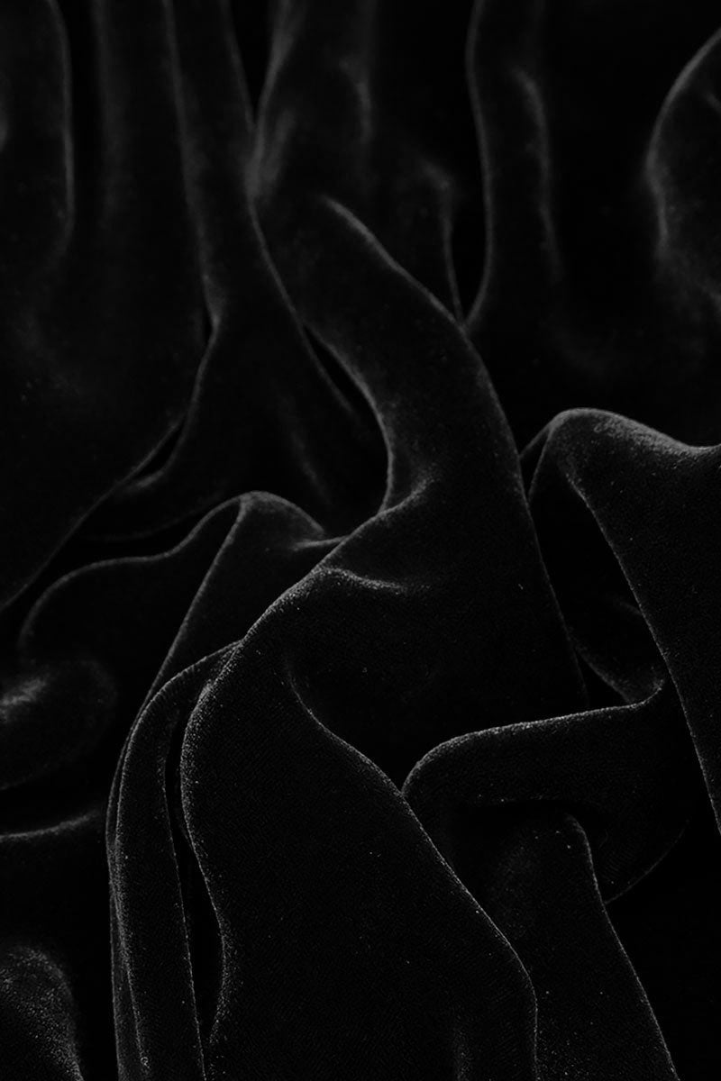 Sleeveless Black Silk Velvet Dress 5