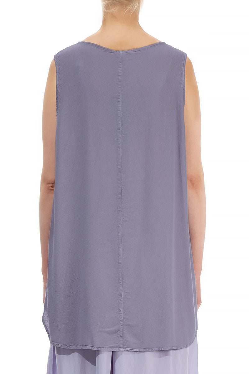 Sleeveless Lavender Viscose Top 2