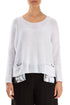 Street Art Pockets White Linen Jumper 1