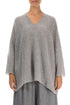 V-Neck Light Grey Wool Sweater 1