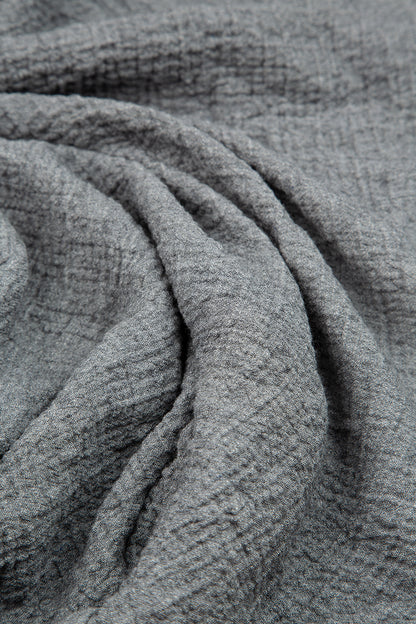 Loose Open Type Grey Wool Jacket 6