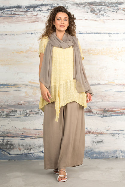 Wide Cappuccino Viscose Trousers 5