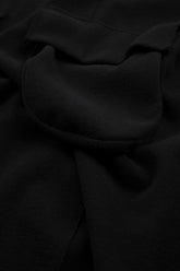 Wide Leg Black Cotton Jersey Trousers 4